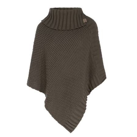 KNIT FACTORY gestrickter PONCHO NICKY cappuccino
