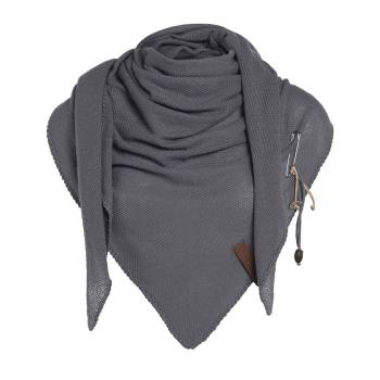 KNIT FACTORY Dreieckschal LOLA mittelgrau