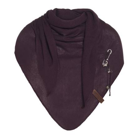 KNIT FACTORY Dreieckschal LOLA aubergine