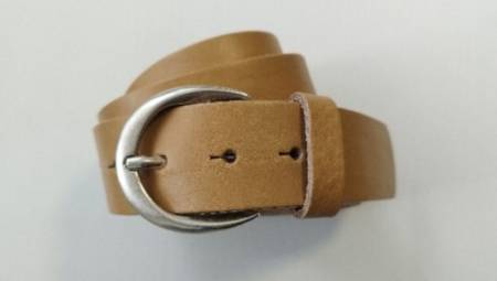 LUCA KAYZ Komplettgürtel CALVADOS caramel Schließe silber 4 cm