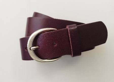 LUCA KAYZ Komplettgürtel CALVADOS purple Schließe silber 4 cm