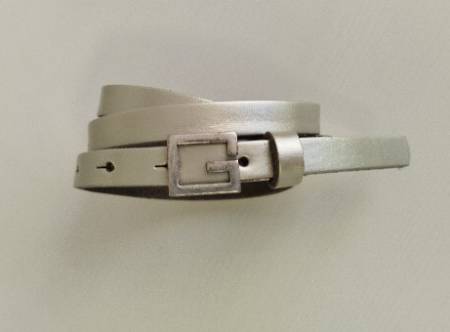 LUCA KAYZ Komplettgürtel GIGI silver Schließe silber 1,5 cm
