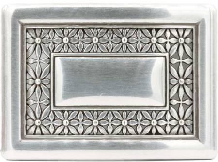 LUCA KAYZ Gürtelschließe FLOWER FRAME silber