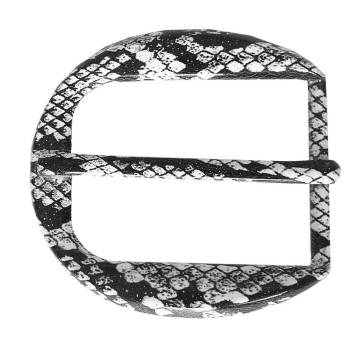 LUCA KAYZ Halbschließe PYTHONPRINT schwarz / weiß