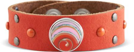 NOOSA-Amsterdam ORIGINAL Armband ORIGIN STUDDED TANGERINE - ohne Chunk