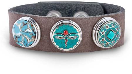 NOOSA-Amsterdam ORIGINAL Armband CLASSIC REGULAR taupe - ohne Chunks
