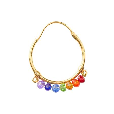 NOOSA-Amsterdam RELIC Creolen RAINBOW BEADS gold