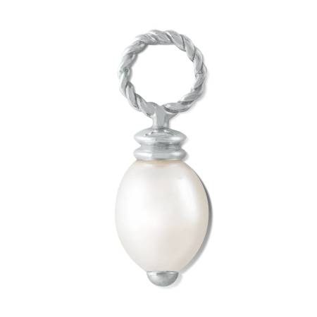 NOOSA Amsterdam RELIC BAROQUE PEARL CHARM silver