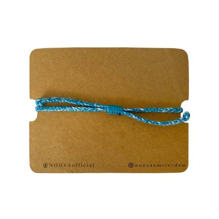 NOOSA Amsterdam RELIC Armband HAND BRAIDED COTTON aqua gold