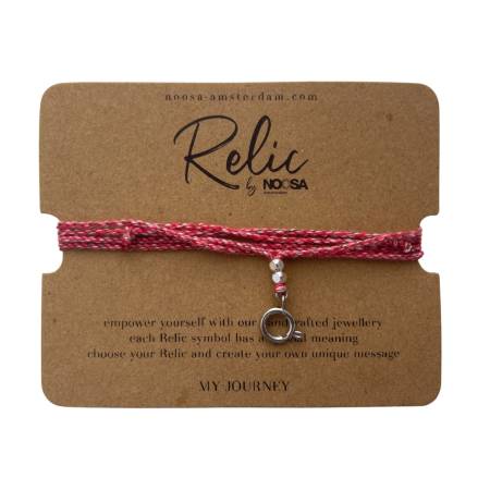 NOOSA Amsterdam RELIC Kette HAND TWISTED COTTON coral silber