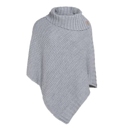 KNIT FACTORY gestrickter PONCHO NICKY grau