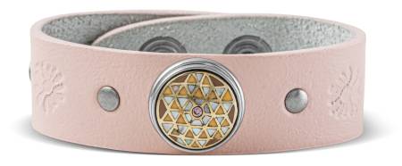 NOOSA Amsterdam ORIGINAL Armband DAISY SILVER STUDS blush pink - ohne Chunk