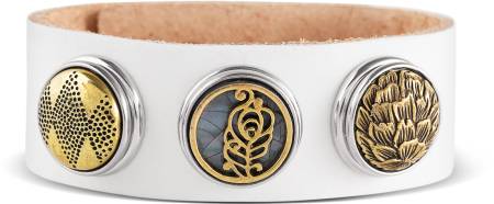 NOOSA Amsterdam ORIGINAL Armband CLASSIC WIDE weiß - ohne Chunks