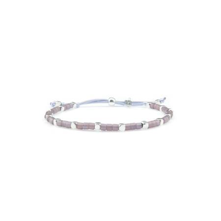 QOSS Armband BOUKJE heide silber 2 mm