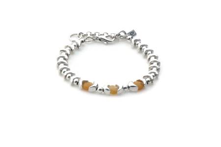 QOSS Armband HANNA amber silber