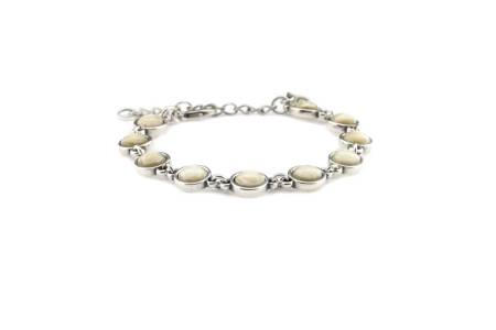 QOSS Armband LOIS silber creme