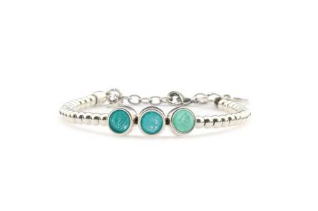 QOSS Armband SUZANNE silber mint Serie