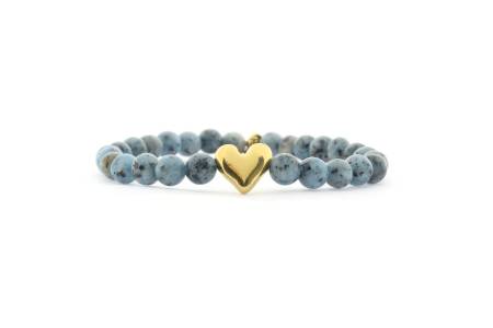 QOSS Armband YVONNE gold Dalmatian Blue