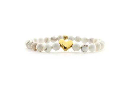 QOSS Armband YVONNE gold White Turquoise