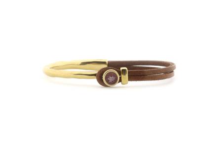 QOSS Armband COCO gold braun chocolate