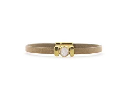 QOSS Armband ISABEL gold taupe creme