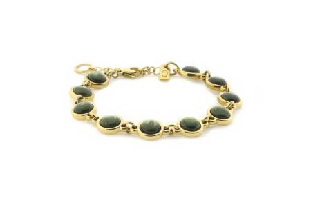 QOSS Armband LOIS gold kieferngrün