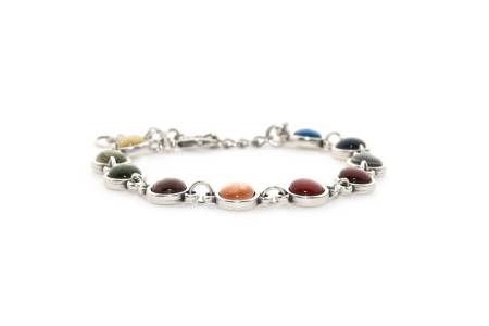 QOSS Armband LOIS silber multicolor HW2026