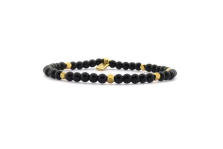 QOSS Armband MANON gold Blackstone
