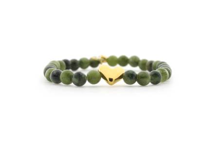 QOSS Armband YVONNE gold Taiwan Jade