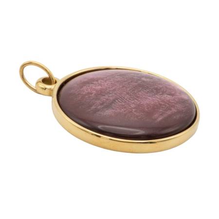 QOSS Anhänger SYLVIA gold Ø 3,5 cm burgundy
