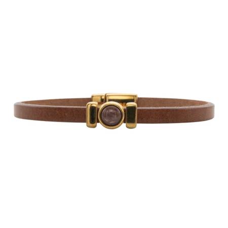 QOSS Armband ISABEL gold braun chocolate