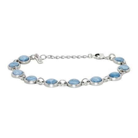 QOSS Armband LOIS silber himmelblau