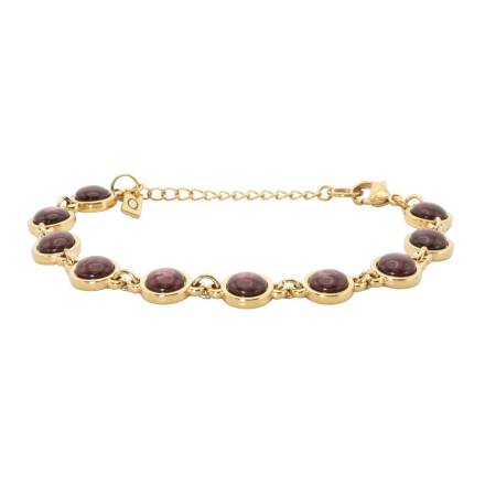 QOSS Armband LOIS gold burgundy