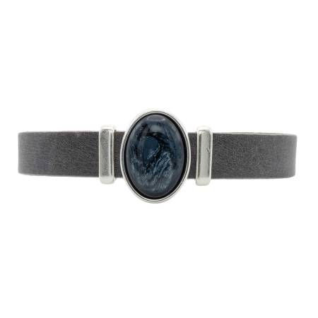 QOSS Armband DIEDE vintage schwarz jeansblau