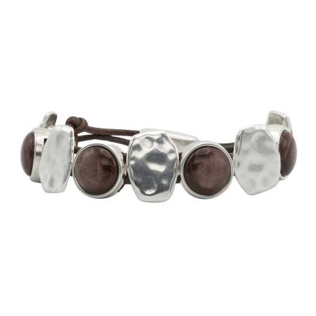 QOSS Armband DOREEN silber chocolate