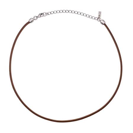 QOSS Lederkette IVA 42-50 cm braun
