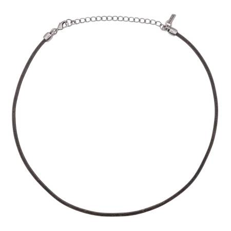 QOSS Lederkette IVA 42-50 cm grau