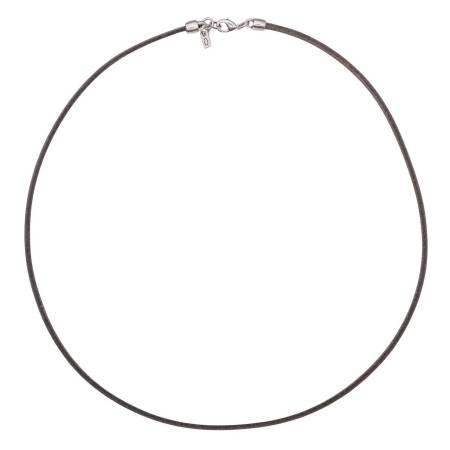 QOSS Lederkette IVA 85 cm grau