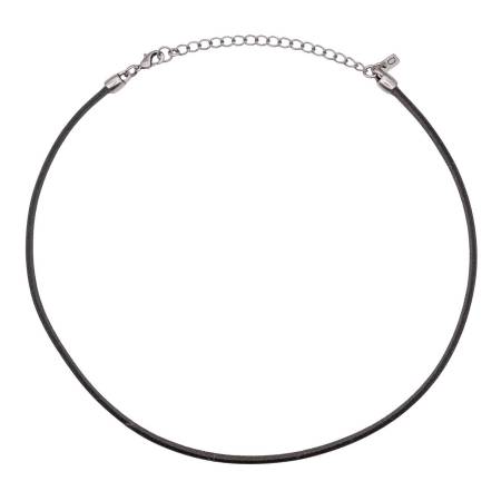 QOSS Lederkette IVA 42-50 cm vintage schwarz