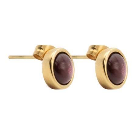 QOSS Ohrringe LU gold burgundy