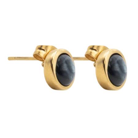 QOSS Ohrringe LU gold jeansblau