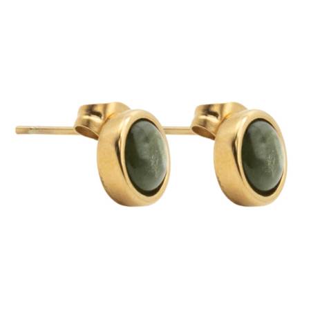 QOSS Ohrringe LU gold kieferngrün