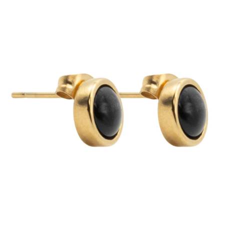 QOSS Ohrringe LU gold schwarz