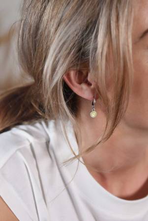 Preview: QOSS Ohrringe Creole MARA eisblau