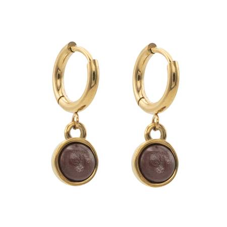 QOSS Ohrringe Creole MARA gold chocolate
