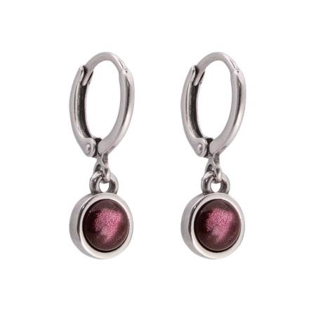 QOSS Ohrringe Creole MARA burgundy