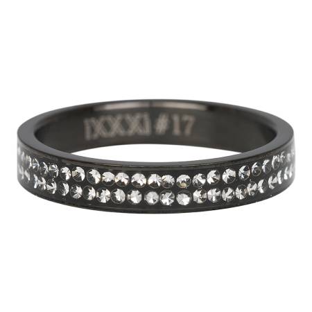 iXXXi Füllring DOUBLE ZIRKONIA schwarz - 4 mm