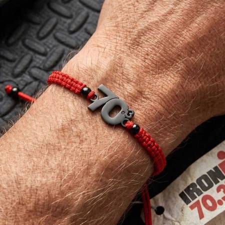 Preview: SAILBRACE Armband 70.3 BLACK RED BRAIDED