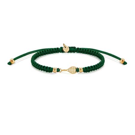 SAILBRACE Armband GOLD TENNIS DARK GREEN BRAIDED