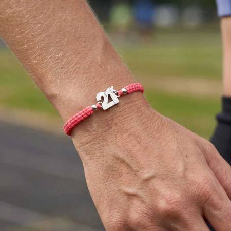 Preview: SAILBRACE Armband 21K NEON PINK BRAIDED